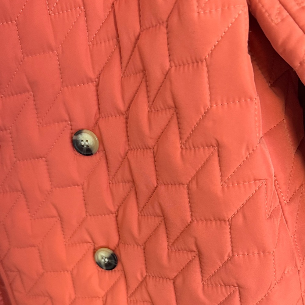 Talbots Quilted Orange Puffer Jacket - Picture 3 of 4